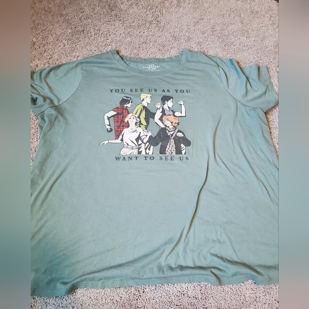 The Breakfast Club Graphic Tee in Green Blue
